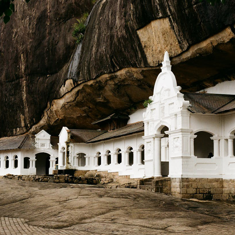 Rock Formations over Building - Dambulla Cave Temple sri lanka Rock Formations over Building - Dambulla Cave Temple sri lanka